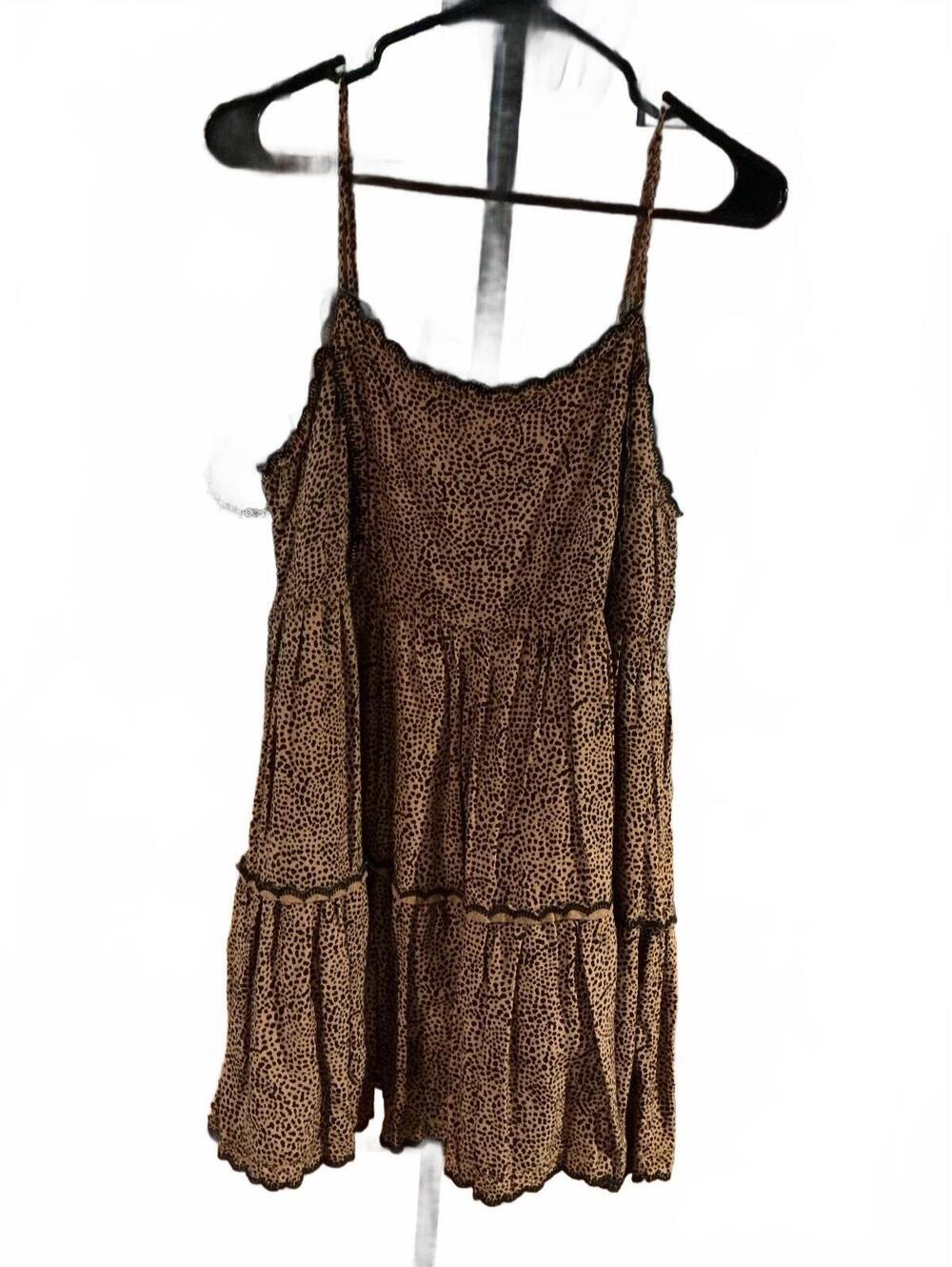 #FP064 Urban Outfitters Leopard PrintBabydoll Dress, Size L